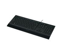 Logitech K280e Pro Clavier Filaire Business pour Windows/Linux/Chrome, Plug-and-Play USB, Saisie Discrète, Taille Standard, Résistant aux Eclaboussures, Clavier AZERTY Français - Noir