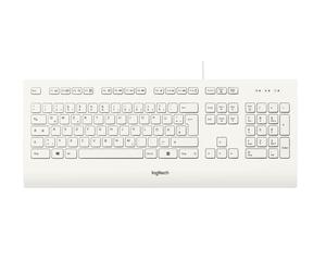 Logitech K280E Pro f/ Business clavier Bureau USB QWERTZ Allemand Blanc