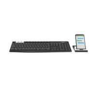 Logitech K375s Multi-Device - Clavier - Bluetooth, 2.4 GHz - QWERTZ - allemand - graphite, blanc cassé