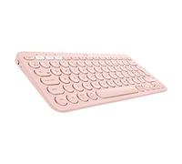 Logitech K380 Clavier sans Fil Multi-Dispositifs pour Windows, Apple iOS, Android or Chrome, Bluetooth, Design Compact, PC/ Mac/ Portable/ Smartphone/ Tablet/ Apple TV, Clavier AZERTY Français, Rose