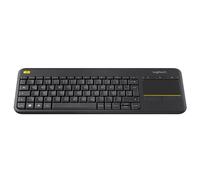 Logitech Clavier sans fil tactile K400 Plus 2,4 GHz – Allemand – Noir