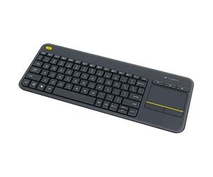 Logitech K400 Plus Clavier Sans Fil Touch TV Avec Contrôle Média | Pavé Tactile, Clavier Espagnol QWERTY - Noir