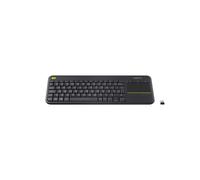 Logitech K400 Plus - Clavier TV sans fil 2.4GHz AZERTY Français, Pavé Tactile 3.5", Portée 10m, Compatible Windows/Android/ChromeOS, Autonomie 18 mois