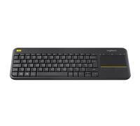 Logitech Clavier tactile sans fil 2.4 GHz K400 Plus – QWERTY US International – Noir