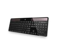 Logitech K750 Clavier Sans Fil Solaire pour Windows, Clavier Pan Nordique QWERTY - Noir