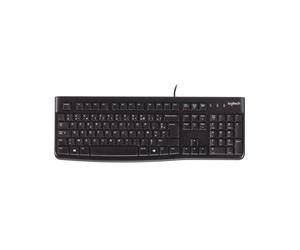 Logitech Keyboard K120 for Business - Clavier USB AZERTY Français Noir, Frappe Silencieuse, Durée de Vie 10M Frappes, Résistant aux Éclaboussures