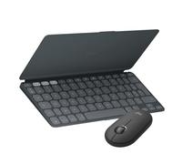 Logitech Keys-to-GO 2 - Ensemble Clavier Bluetooth Portable et Souris Bluetooth Pebble Mouse 2 M350s Sans Fil pour Android, iPadOS, ChromeOS, FRA AZERTY - Graphite