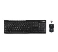 Logitech Kit Clavier+Souris sans Fil USB Noir MK270 Layout Qwerty Ita