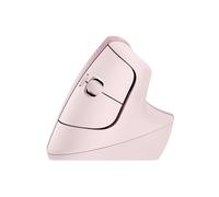 Logitech Souris sans fil Lift ergonomique silencieuse Rose