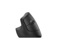 Logitech Lift for Business Graphite - Souris Verticale Gauche RF sans fil + Bluetooth 4000 DPI - 4 Boutons Programmables - Pile AA - Compatible Windows/macOS/Linux/Android/iOS