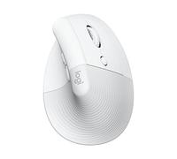 Logitech Lift Souris Ergonomique Verticale, Sans Fil, Bluetooth ou récepteur USB Logi Bolt, Silencieuse, 4 boutons, Compatible avec Windows/macOS/iPadOS, Ordinateur Portable, PC - Blanc