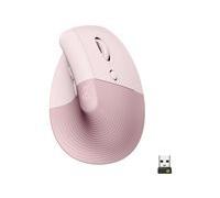 Logitech Lift Vertical Ergonomic Mouse - souris verticale - Bluetooth, 2.4 GHz - rose