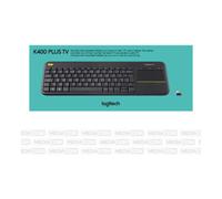 Logitech Clavier sans fil tactile K400 Plus 2,4 GHz – Allemand – Noir