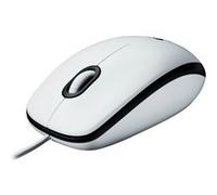 Logitech M100 - Souris - droitiers et gauchers - optique - 3 boutons - filaire - USB - blanc G