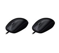 Logitech M100 Souris Filaire USB, 3 Boutons, 1000 DPI, Suivi Optique, ambidextre, Compatible avec PC, Mac, Ordinateur Portable - Noir (Lot de 2)