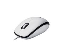 Logitech M100 Souris Optique USB Type-A 1000 DPI 3 Boutons Ambidextre Blanc, Câble 1.8m, Compatible Windows/macOS/Linux/ChromeOS