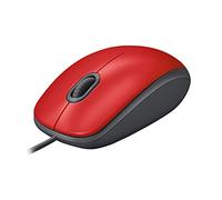Logitech M110 Souris Filaire USB, Boutons Silencieux, Taille Standard au Design Confortable, Ambidextre, Compatible avec PC/Mac/Portable - Rouge