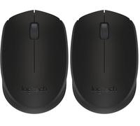 Logitech M171 Souris sans Fil pour PC, Mac, Ordinateur Portable, 2,4 GHz avec Mini-récepteur USB, Suivi Optique, Autonomie de Piles de 12 Mois, Ambidextre - Noire (Lot de 2)