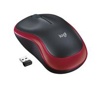 Logitech Souris sans fil M185 Ambidextre 1000 DPI 12 mois d'autonomie Rouge