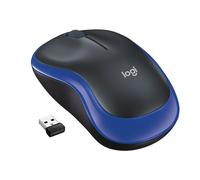 Logitech M185, Ambidextre, Optique, RF sans fil, 1000 DPI, Noir, Bleu 910-002239