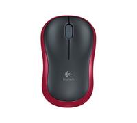 Logitech M185 - Souris optique sans fil ambidextre 1000 dpi avec récepteur USB - rouge