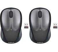 Logitech M235 Souris sans Fil, 2.4GHz avec Récepteur USB, Suivi Optique 1000 PPP, Pile 12 Mois, Compatible avec PC, Mac, Ordinateur Portable, Chromebook - Gris (Lot de 2)