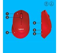 LOGITECH M330 SILENT PLUS Mouse 3 buttons wireless 2.4 GHz USB wirele