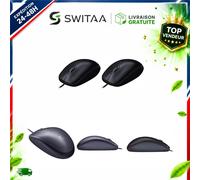 Logitech M90 Souris Filaire USB Optique 1000 PPP Ambidextre Noir Lot de 2