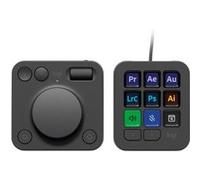 Logitech Console MX Creative – Pavé programmable 9 touches LCD personnalisables, molette – Graphite
