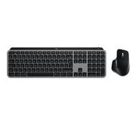 Logitech Master Series MX Keys S Combo for Mac - Ensemble clavier et souris - full size - rétroéclairé - sans fil - Bluetooth LE - QWERTZ - Allemand - gris sidéral G