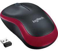 Logitech Souris sans fil M185 Ambidextre 1000 DPI 12 mois d'autonomie Rouge