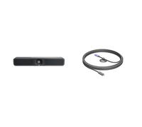 Logitech MeetUp 2 Caméra USB Tout-en-Un pour Salle de conférence, Barre vidéo compacte avec fonctionnalités d’IA intégrées, Câble USB Actif | Connexion BYOD à câble Unique avec MeetUp 2, TV Mount XL