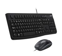 Logitech MK120 Combo Clavier et Souris Filaire pour Windows, Clavier Espagnol QWERTY - Noir