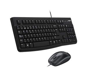 Logitech MK120 Combo Clavier et Souris Filaire pour Windows | Clavier Espagnol QWERTY - Noir