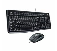 Logitech MK120 Combo Clavier et Souris Filaire pour Windows, Clavier Italien QWERTY - Noir