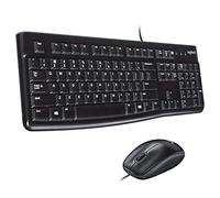 Logitech MK120 Combo Clavier et Souris Filaire pour Windows, Clavier Pan Nordique QWERTY - Noir