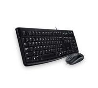 Logitech MK120 Combo Clavier et Souris Filaire pour Windows, Clavier Pan Nordique QWERTY - Noir