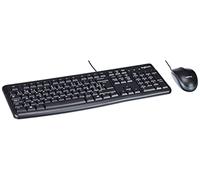 Logitech MK120 Combo Clavier et Souris Filaire pour Windows, Souris Optique Filaire, Clavier Taille Standard, Plug-and-Play USB, Compatible avec PC, Ordinateur Portable, Clavier Belge AZERTY - Noir