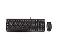 Logitech MK120 Combo Clavier et Souris Filaires pour Windows, Souris Optique Filaire, Connexion USB Plug And Play, Confortable, Taille Standard, PC/Portable, Clavier Grec - Noir