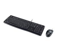 Logitech MK120 Combo Clavier et Souris Filaires pour Windows, Souris Optique Filaire, Connexion USB Plug And Play, Confortable, Taille Standard, PC/Portable, Clavier Russe - Noir