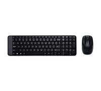 Logitech Ensemble clavier et souris MK220 – Sans fil 2,4 GHz – QWERTY US International – Noir
