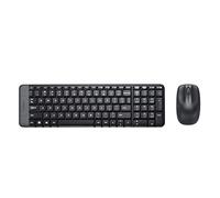 Logitech MK220 Combo Clavier et Souris Sans Fil pour Windows, Sans Fil 2,4GHz avec Récepteur USB, Pile 24 Mois, Compatible avec PC et Ordinateur Portable, Clavier Belge AZERTY - Noir