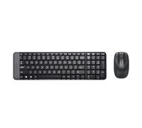 Logitech MK220 Combo Clavier Souris Sans Fil Pour Windows, 2,4 GHz Avec Récepteur USB Unifying, Souris , Batterie Longue Durée 24 Mois, PC/Portable, AZERTY Français - Noir