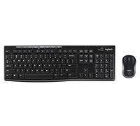 Logitech MK270 Combo Clavier et Souris Sans Fil pour Windows, Clavier Italien QWERTY - Noir
