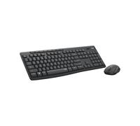 Logitech MK295 Silent - Ensemble Clavier QWERTY USB et Souris Optique 1000 DPI - Connexion Filaire 2.4GHz - Touches Silencieuses - Graphite