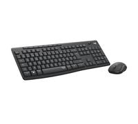Logitech MK295 Silent ensemble souris et clavier sans fil avec technologie SilentTouch, pavé numérique taille standard, réactivité instantanée sans fil, 90% de bruit en moins, AZERTY Français - Gris