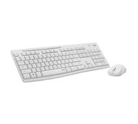Logitech MK295 Silent ensemble souris et clavier sans fil avec technologie SilentTouch, pavé numérique taille standard, réactivité instantanée sans fil, 90% de bruit en moins, AZERTY Français - Blanc