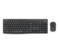 Logitech MK295 Silent Wireless Combo, Taille réelle (100 %), USB, QWERTY, Graphite, Souris incluse 920-009810