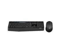 Logitech MK345 Combo Clavier Taille Standard Sans Fil | Repose Poignet et Souris Droitier Confortable, Clavier US International QWERTY - Noir