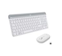 Logitech MK470 Combo Clavier et Souris sans Fil, Clavier QWERTY UK - Blanc
